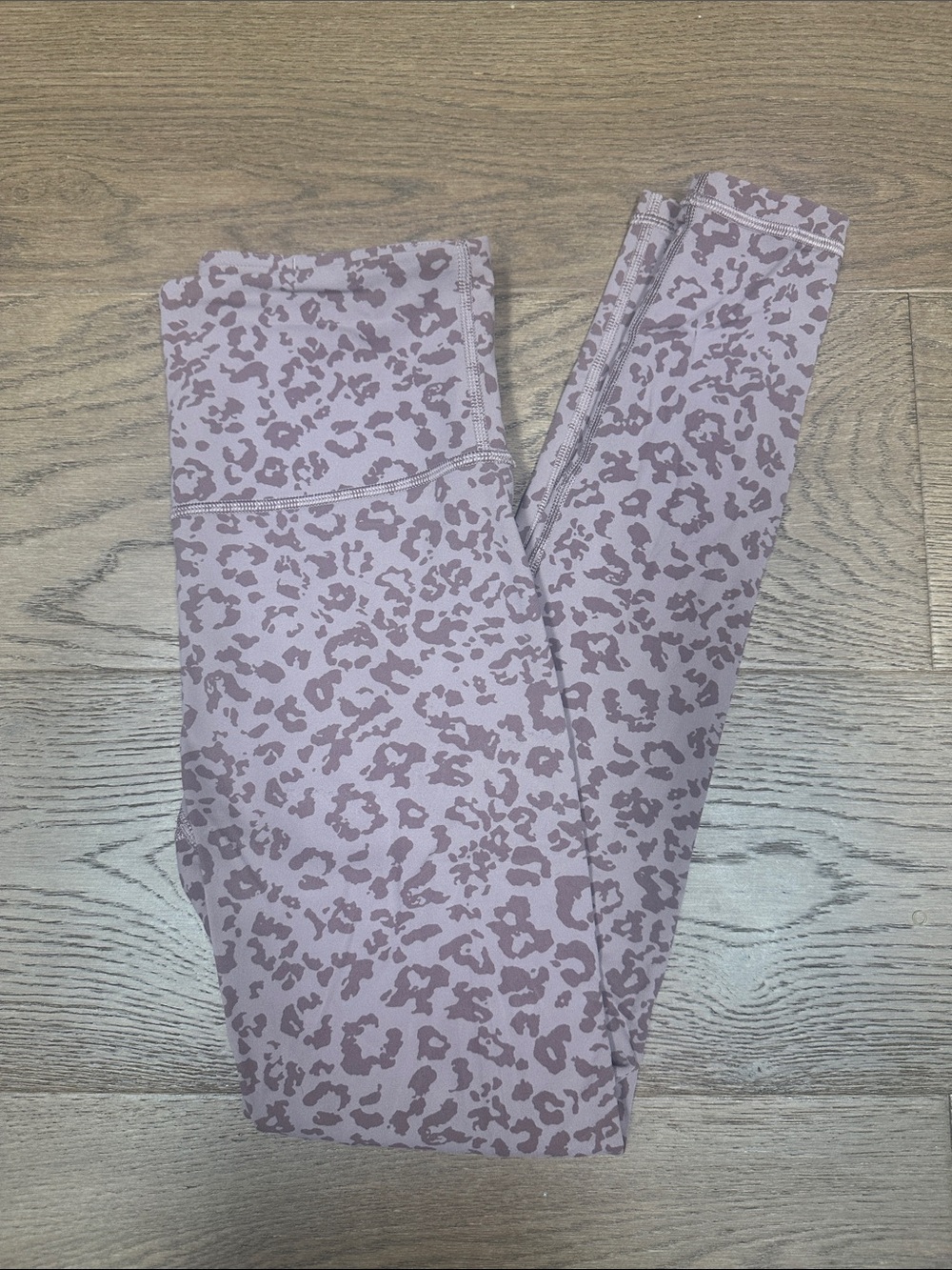 Athleta Light Mauve Leopard Print Leggings
